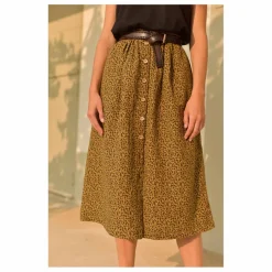 Femme Marlot Paris Jupe Minette Mini Léopard Coton Bio - Collection Femme |