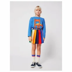 Bobo Choses Jupe Plissée Rayée | Bleu marine New