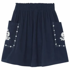 Outlet Bonton Jupe Ruche | Bleu marine