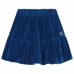 New Hundred Pieces Jupe velours | Bleu nuit