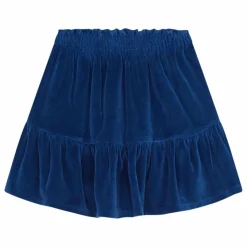 New Hundred Pieces Jupe velours | Bleu nuit