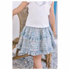 Discount Tartine et Chocolat Jupe Volants Liberty | Blanc