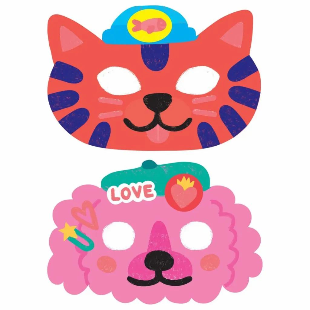 Omy x Gallimard Jeunesse Kit de 6 masques à décorer Ani Mask Multicolore Outlet