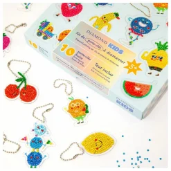 La Petite Épicerie Loisirs Créatifs|Kit de Diamond painting enfant - Porte-clefs