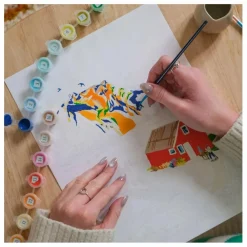 La Petite Épicerie Kit de peinture au numéro - Norvège par Nolwenn Studio Multicolore Clearance