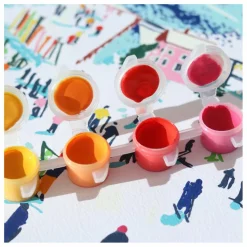 La Petite Épicerie Kit de peinture au numéro - Skiing among Montains