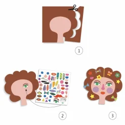 Djeco Kit de stickers Coiffeur