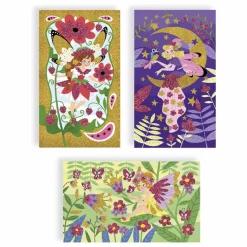 Janod Kit pour dessins pailletés Fées - x Hachette