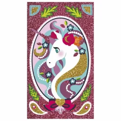 Janod Loisirs Créatifs|Kit pour dessins pailletés Licornes - x Hachette
