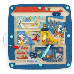 Moulin Roty Labyrinthe magnétique Puce & Pilou | Bleu Outlet