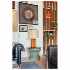 Cosin Luminaires|Lampe à poser abat-jour en raphia Charlotte |