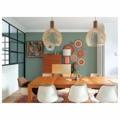 Sale Cosin Lampe à poser abat-jour en raphia Charlotte | Corail