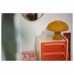 Hot HKliving Lampe à poser en osier | Jaune moutarde