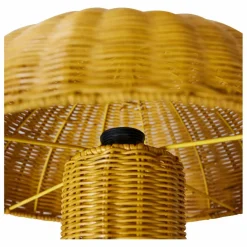Hot HKliving Lampe à poser en osier | Jaune moutarde
