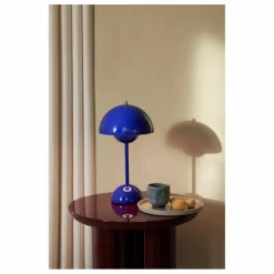 Discount & Tradition Lampe à poser portative Flowerpot VP9, Verner Panton | Bleu
