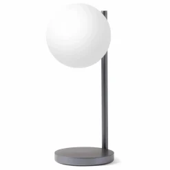 Lexon Lampe de bureau LED et support de chargement Bubble | Gris métal Clearance
