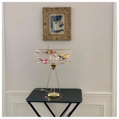 Mathieu Challières Lampe large tambour à poser volière Multicolore Best