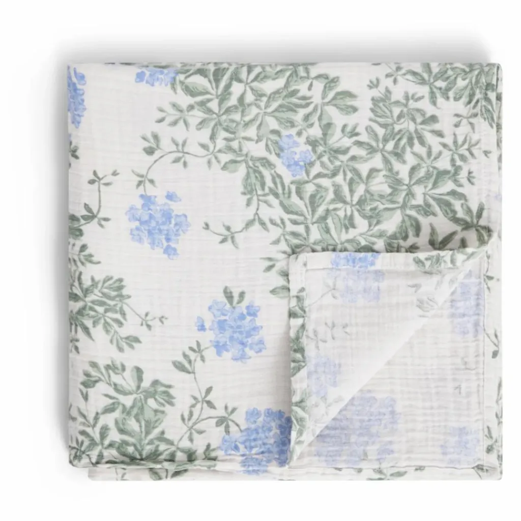garbo&friends Lange d'emmaillotage Plumbago en coton bio | Bleu Hot