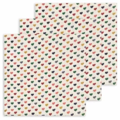 Konges Sløjd Langes en coton bio Cœur - Set de 3