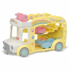 Sale Sylvanian Families Le bus et sa cour de récréation Multicolore