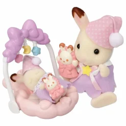Sylvanian Families Maisons De Poupées|Le coucher des sœurs Lapin Chocolat