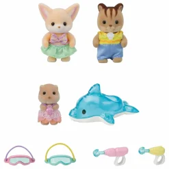 Sylvanian Families Le trio des bébés à la piscine Multicolore