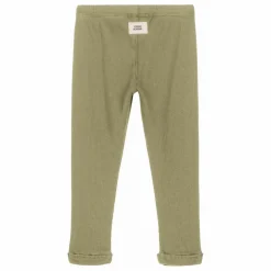 Studio Bohème Legging Côtelé Rom-Pom Coton Bio | Vert kaki clair Clearance