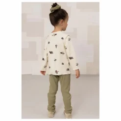 Studio Bohème Legging Côtelé Rom-Pom Coton Bio | Vert kaki clair Clearance