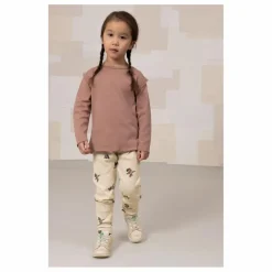 Best Studio Bohème Legging Côtelé Rom-Pom Mûres Coton Bio | Ecru