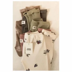 Best Studio Bohème Legging Côtelé Rom-Pom Mûres Coton Bio | Ecru