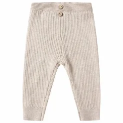 Quincy Mae Legging Maille Côtelée Bio | Grège Online