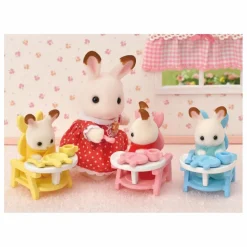 Sylvanian Families Maisons De Poupées|Les triplés lapin chocolat et accessoires de puériculture
