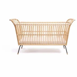 Bermbach Handcrafted Lits À Barreaux|Lits Bébé|Lit bébé Frederick en rotin - Liens coton