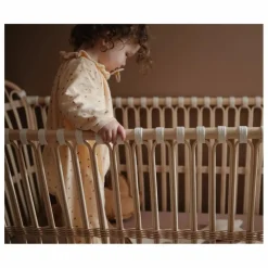 Bermbach Handcrafted Lits À Barreaux|Lits Bébé|Lit bébé Frederick en rotin - Liens coton
