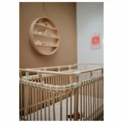 Bermbach Handcrafted Lit bébé Paul en rotin - Liens coton Naturel Discount