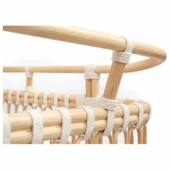 Bermbach Handcrafted Lit bébé Paul en rotin - Liens coton Naturel Discount