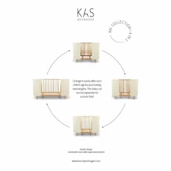Discount KAS Kopenhagen Lit bébé évolutif Kai | Crème