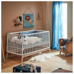 Outlet Leander Lit bébé évolutif Luna chêne | Blanc