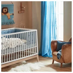 Outlet Leander Lit bébé évolutif Luna chêne | Blanc