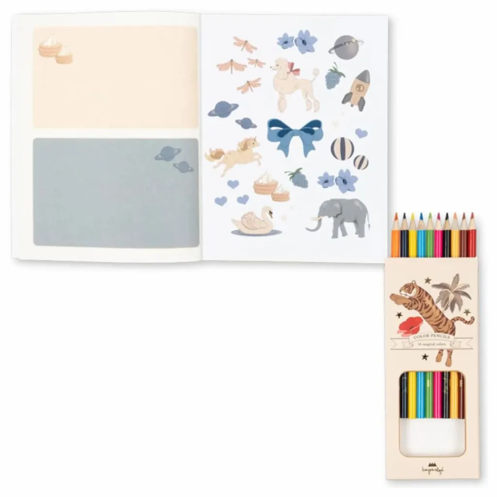 Konges Sløjd Loisirs Créatifs|Livre de coloriage et crayons de couleurs