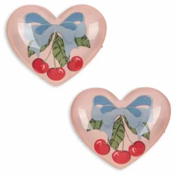 Konges Sløjd Lot 2 Barrettes Cœurs | Rose Best