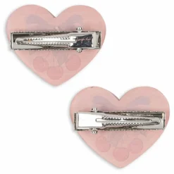 Konges Sløjd Lot 2 Barrettes Cœurs | Rose Best