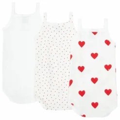 Petit Bateau Lot 3 Bodies à Bretelles Coton Bio | Ecru Sale