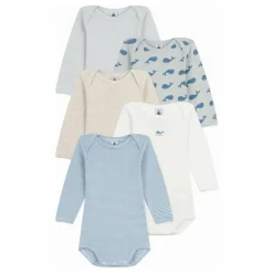 Petit Bateau Bodies, Combinaisons|Pyjamas Et Bodies|Lot 5 Bodies Baleines |