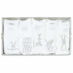 New Petit Bateau Lot 5 Bodies Croisés | Blanc