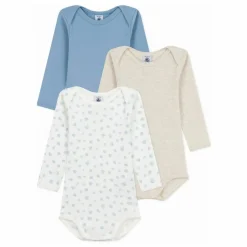 Petit Bateau Lot 3 Bodies Cœurs Coton Bio |
