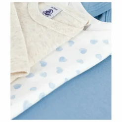 Petit Bateau Lot 3 Bodies Cœurs Coton Bio |