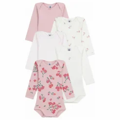 Petit Bateau Lot 5 Bodies Fleuris |