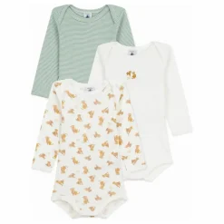 Petit Bateau Lot 3 Bodies Guépards Coton Bio |