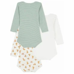 Petit Bateau Lot 3 Bodies Guépards Coton Bio |